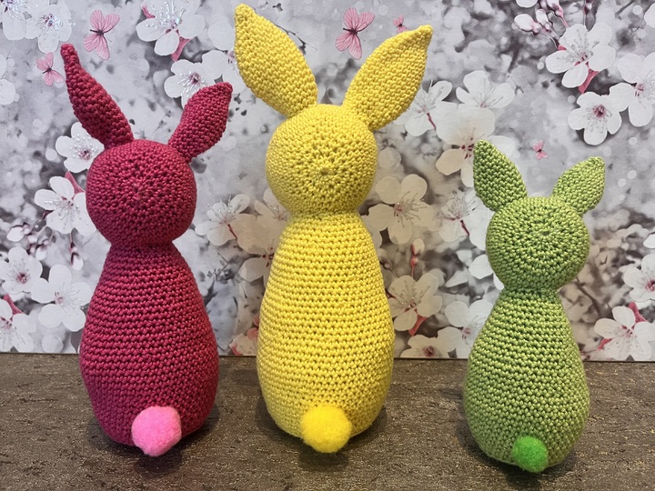 Designerhasen Trio, Deko Hase in 3 Größen