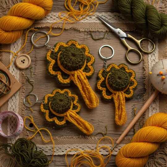 Crochet Mini Hat Keychain PDF + Video Tutorial in English Only