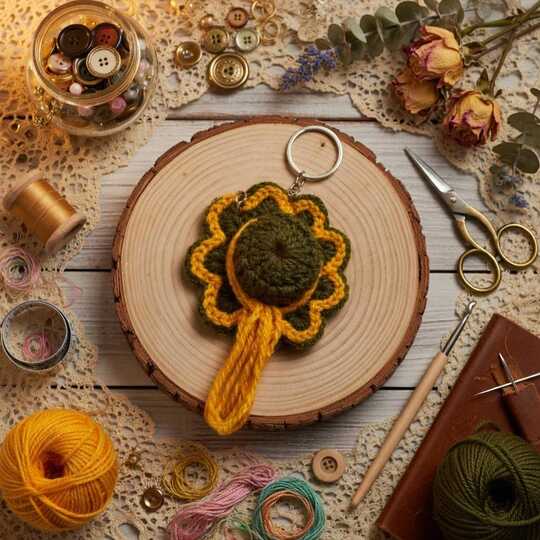 Crochet Mini Hat Keychain PDF + Video Tutorial in English Only