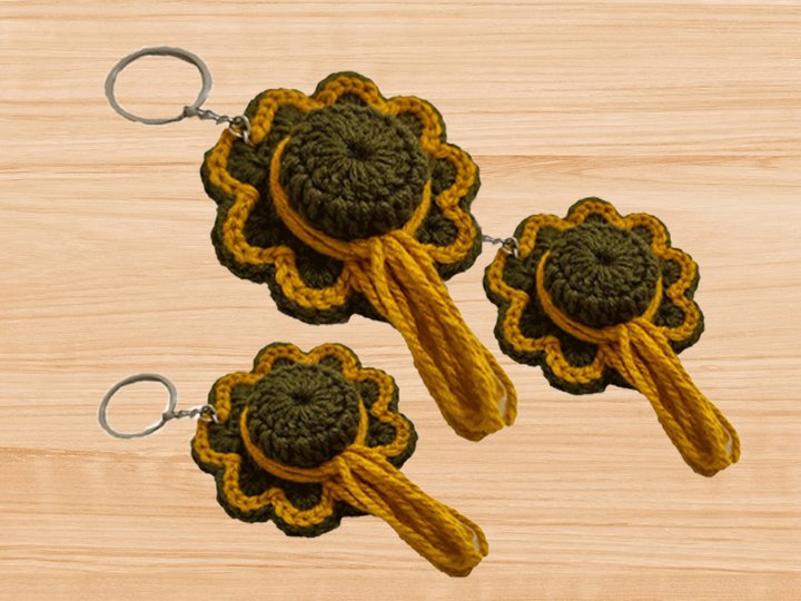Crochet Mini Hat Keychain PDF + Video Tutorial in English Only