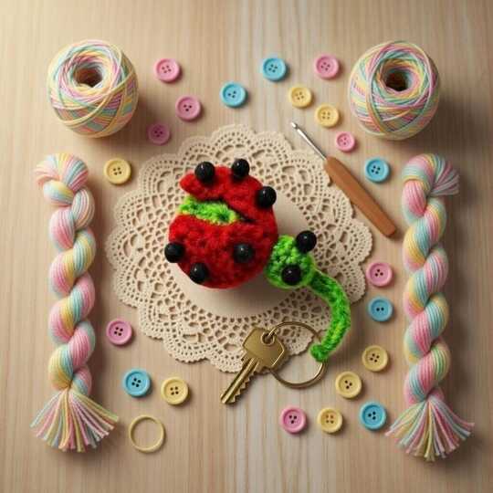 Crochet Ladybug Keychain Pattern + Video Tutorial (English Only)
