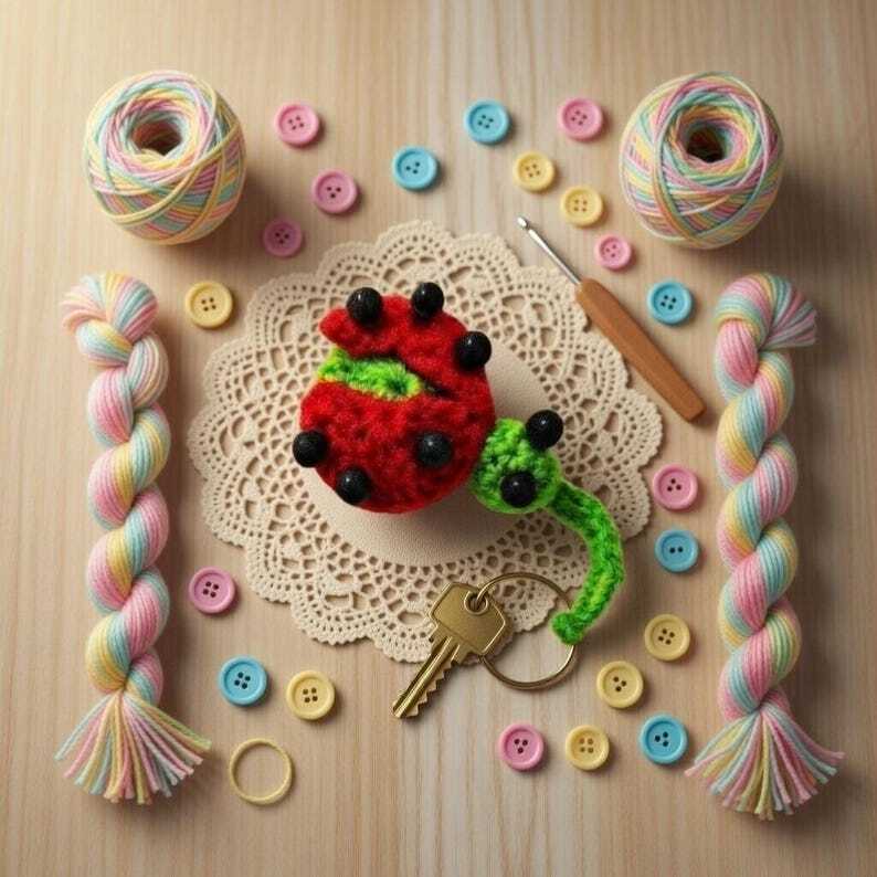 Crochet Ladybug Keychain Pattern + Video Tutorial (English Only) - Image 9