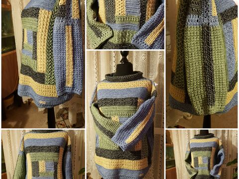 Patchwork Kuschelpulli Schachtelino