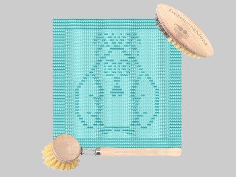 Osterdeckchen „ Küken Caro “ Strickanleitung Spültuch Waschlappen Ostern