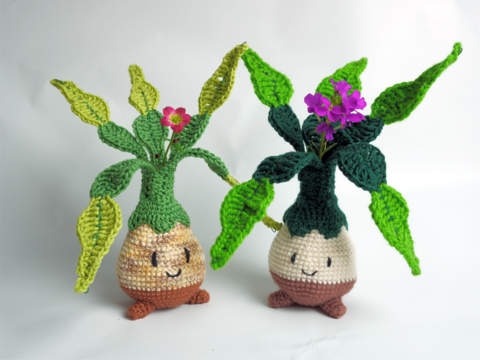 Häkelanleitung Vase Frühlingszwiebeln