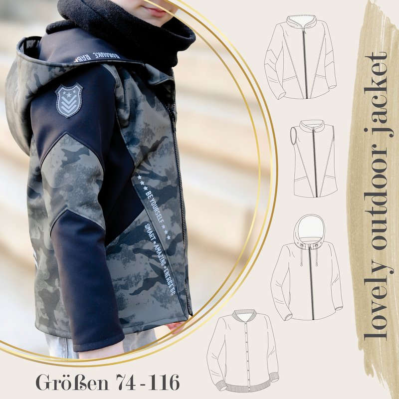 lovely outdoor jacket 74-116 Jacke &amp; Weste Softshelljacke Übergangsjacke