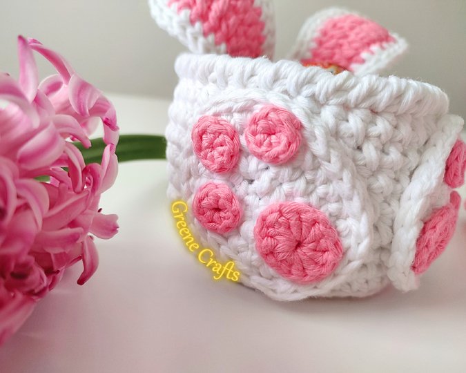 Osterhasen-Körbchen und Eier – Häkelanleitung für den Frühling