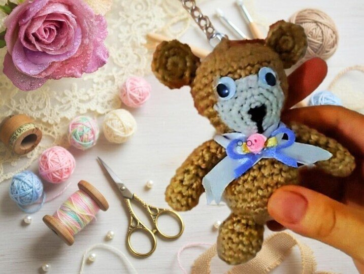 Häkelanleitung Teddy-Bär Schlüsselanhänger PDF + Video-Tutorial – nontycroc