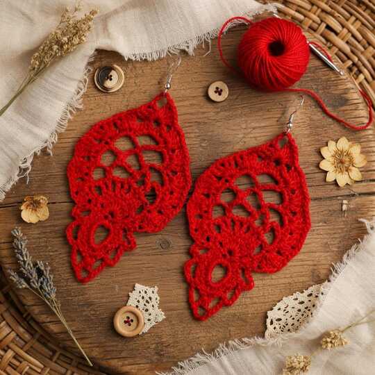 Häkelanleitung Blatt-Ohrringe PDF + Video-Tutorial – nontycrochet