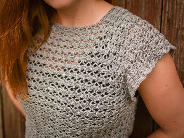 crochet pattern raglan shirt "Valencia", size XS-XXL