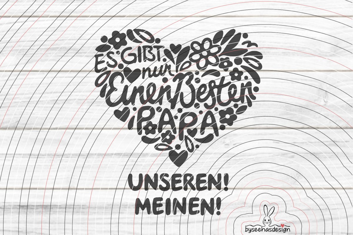 Papaherz Plotterdatei SVG DXF