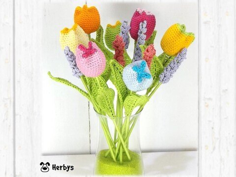 Häkelanleitung Blumenstrauß "Frühling"