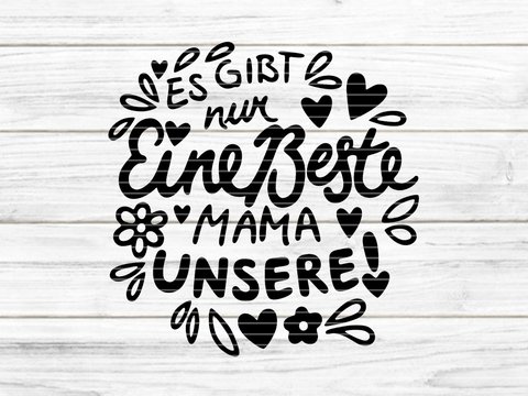 Beste Mama Plotterdatei SVG DXF FCM