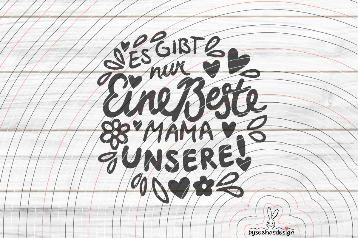 Beste Mama Plotterdatei SVG DXF - Bild 2