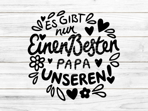 Bester Papa Plotterdatei SVG DXF FCM