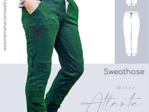 Sweathose Damen – E-Book Schnittmuster Gr. 32-58 – Atlanta # 140