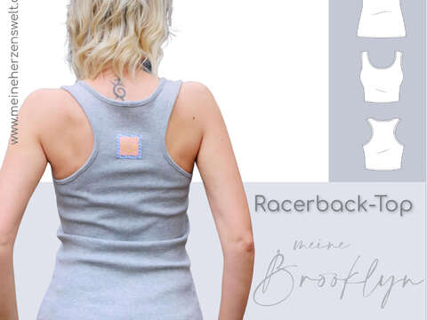 Racerback-Top Damen – E-Book Schnittmuster Gr. 32-54 – Brooklyn #143