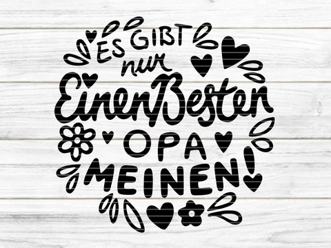 Bester Opa Plotterdatei SVG DXF FCM