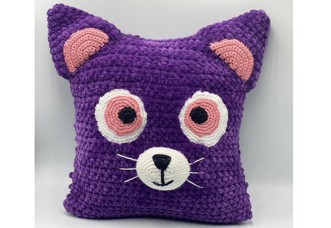 Crochetpattern - Cushion Cover Kitty Cat - Image 3