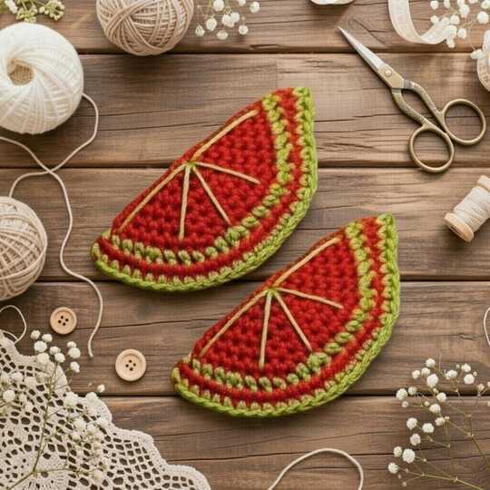 Crochet Orange Hair Clip Pattern + Video (English Only) | nontycrochet