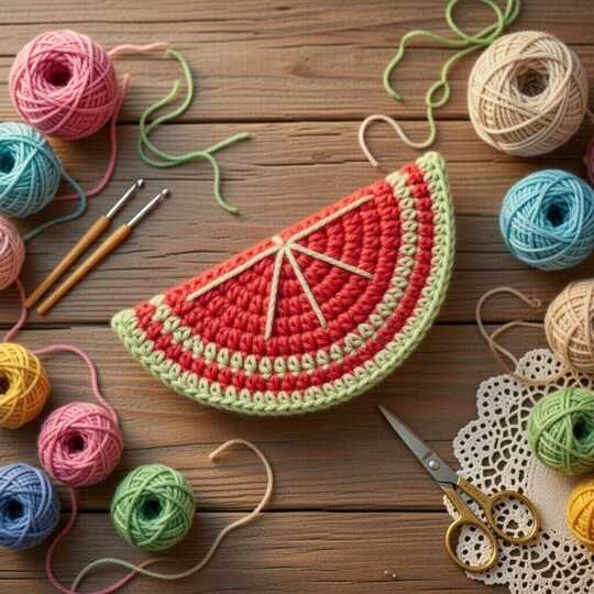 Crochet Orange Hair Clip Pattern + Video (English Only) | nontycrochet