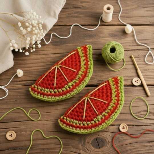 Crochet Orange Hair Clip Pattern + Video (English Only) | nontycrochet