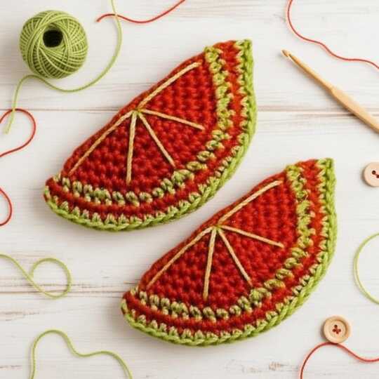 Häkelanleitung Orangen Haarclip + Video (nur Englisch) | nontycrochet