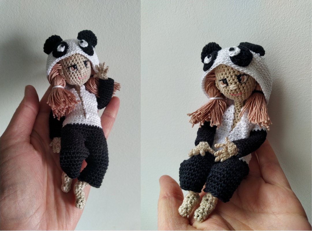 Doll is wearing a panda hoodie - Image 3