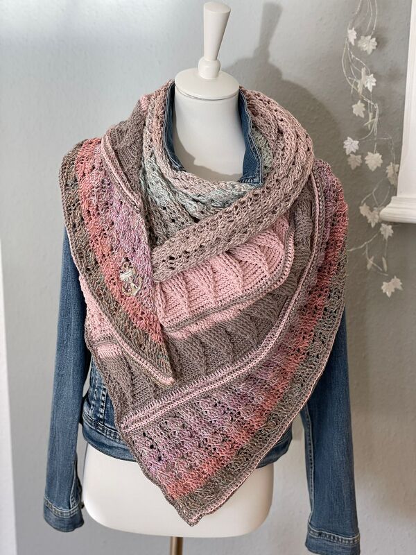 Häkelanleitung asymmetrisches Tuch Heimathafen - Bild 2