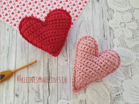 Crochet patterns Simple Hearts - PDF Download