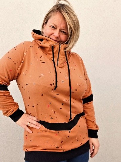 PDF Schnittmuster für einen Frauenhoodie  in den Größen 32-54