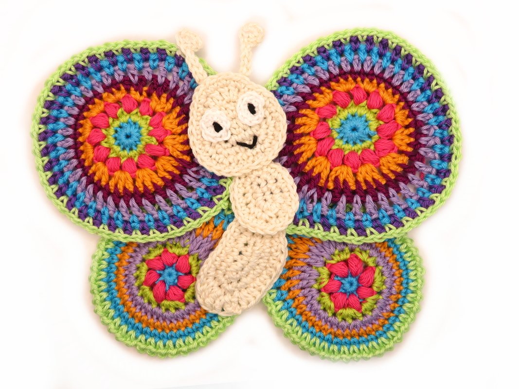Butterfly crochet pattern applique
