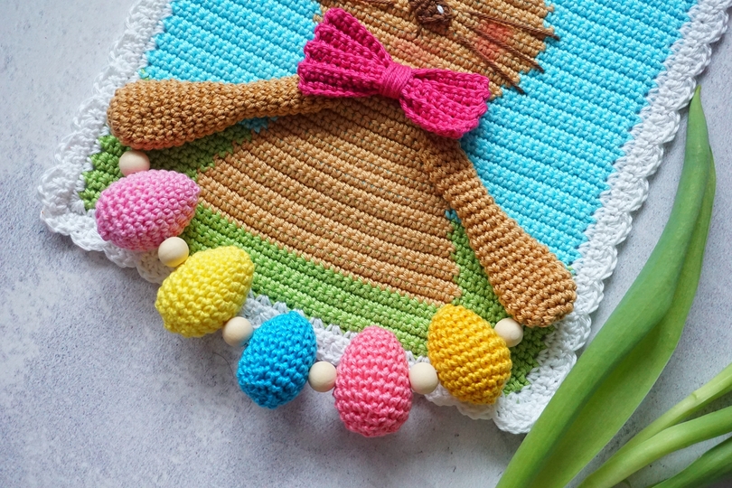 Häkelanleitung Wandbehang Osterhase - PDF Datei