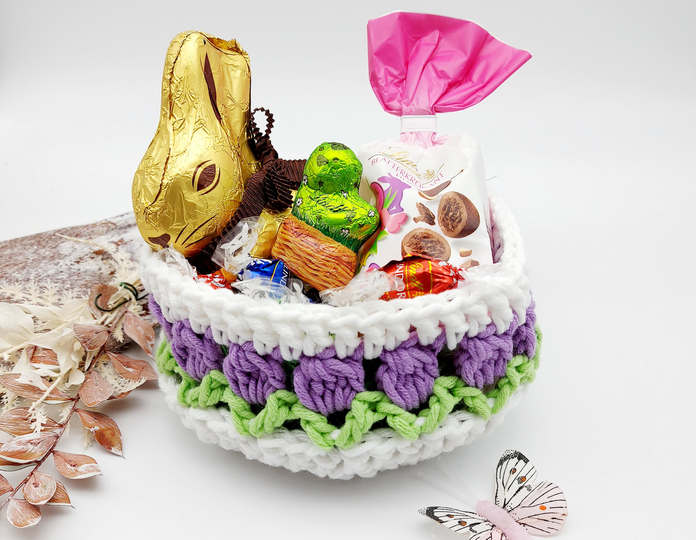 Körbchen mit Tulpenmuster