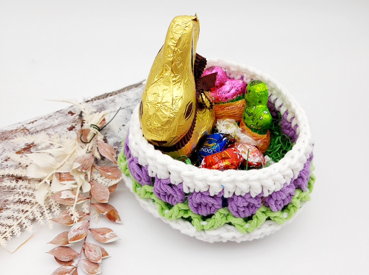 Körbchen mit Tulpenmuster