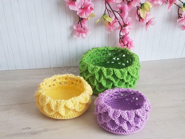 Frühlingsdeko: Häkelanleitung für Osterkörbchen