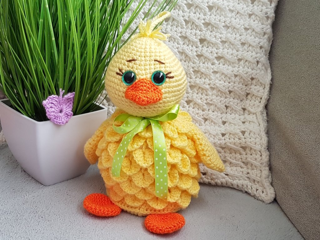 Häkelanleitung Ostergeschenkbeutel Küken