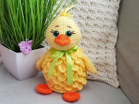 Häkelanleitung Ostergeschenkbeutel Küken