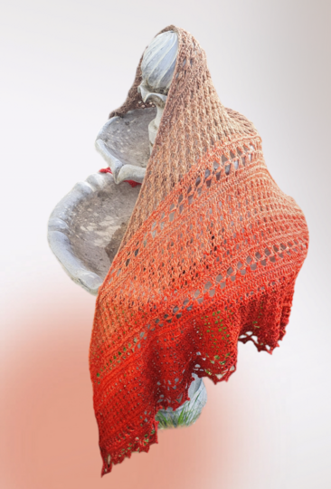 Häkelanleitung Spring Romance: Symmetrisches und asymmetrisches Häkeltuch