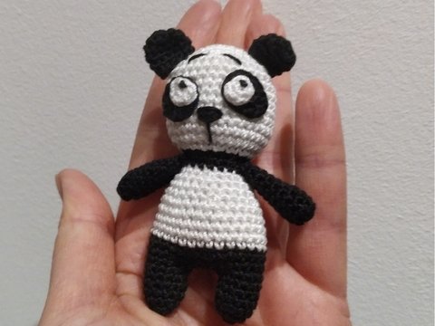 Alfred the tiny Panda Bear crochet amigurumi