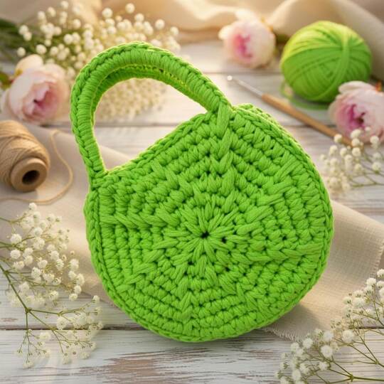 Crochet Round Bag Pattern + Video Tutorial (English Only)