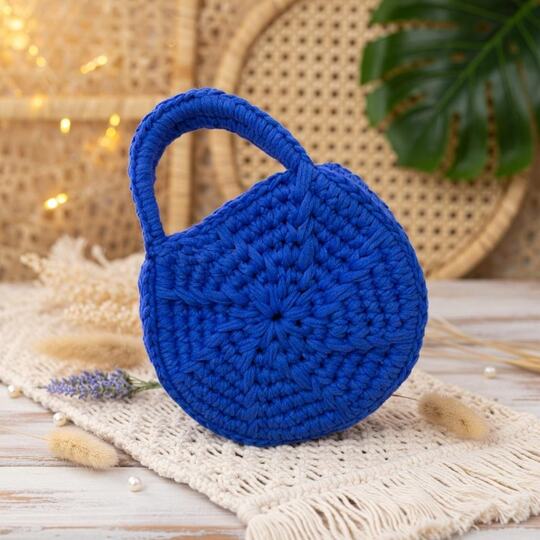 Crochet Round Bag Pattern + Video Tutorial (English Only)