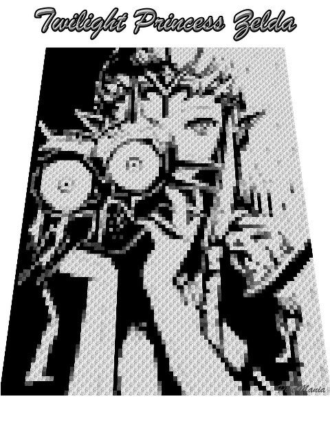 Häkelmuster * TWILIGHT PRINCESS * Grafik für Fm Decke