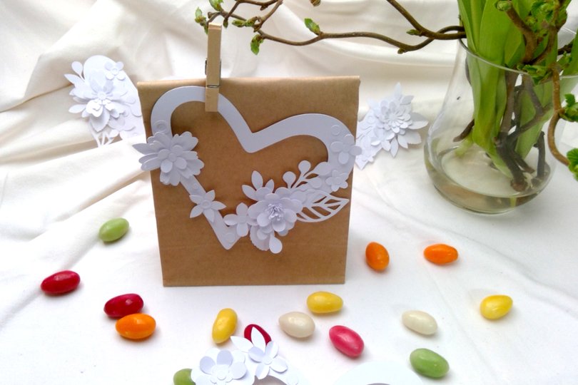 Blumen und Herz Plotterdatei SVG DXF