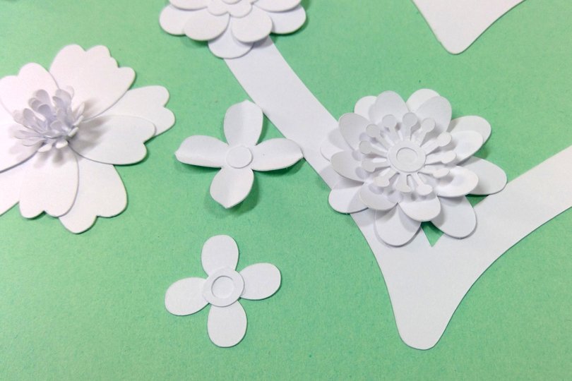 Blumen und Herz Plotterdatei SVG DXF