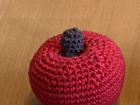 Apfel häkeln für Kaufladen, Spielküche oder als Deko