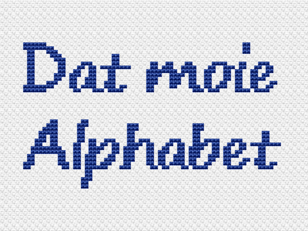 Kreuzstichvorlage Dat moie Alphabet, 13/18, PDF Download