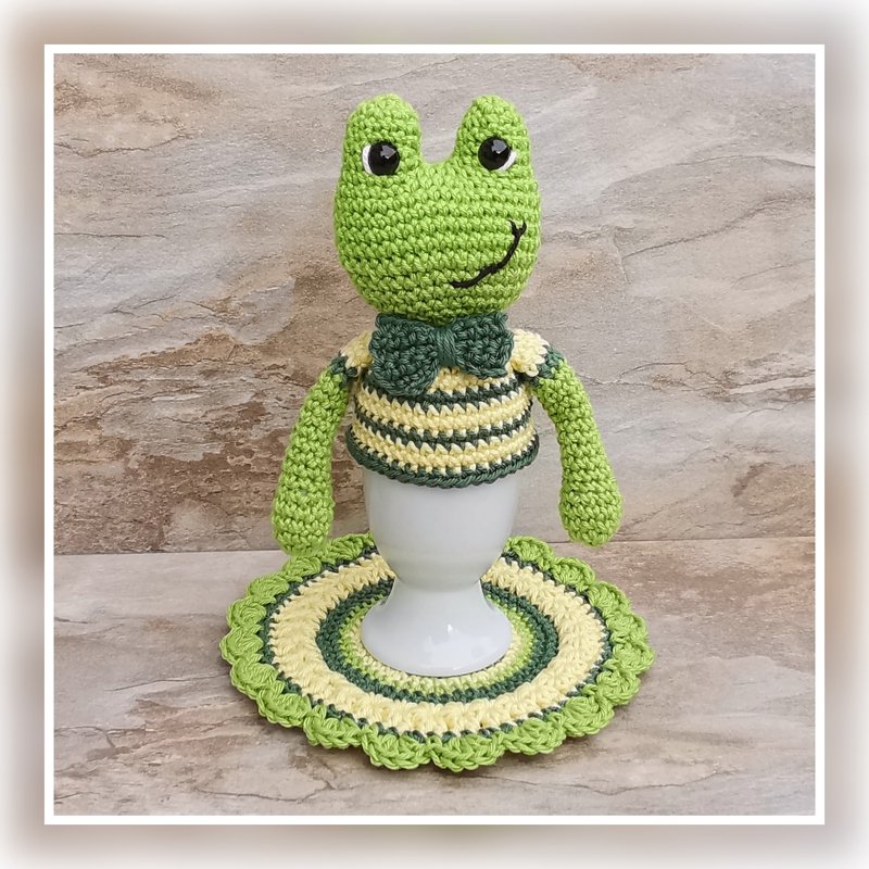 Eierwärmer FROSCHLIEBE - Häkelanleitung