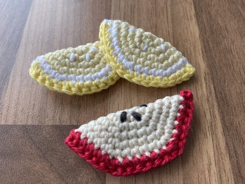 Anleitung: Obst in Scheiben häkeln für Kaufladen, Spielküche oder als Deko