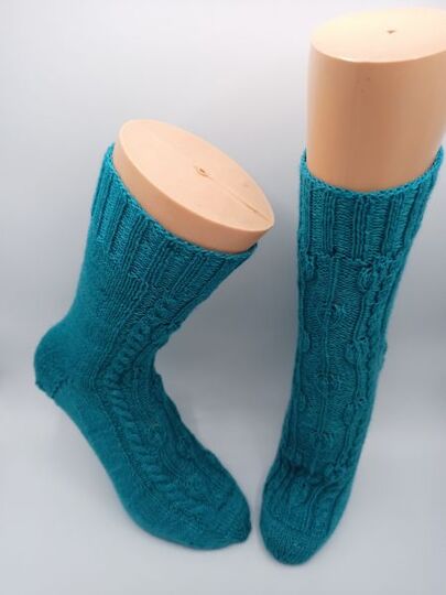 Sockenanleitung "Blättergirlande" für alle Maschenzahlen ab Größe 32